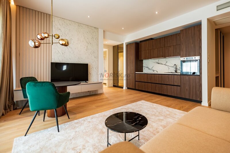 Barbu Vacarescu, nou, apartament 2 camere ONE, mobilat, utilat + loc parcare, comision 0%,